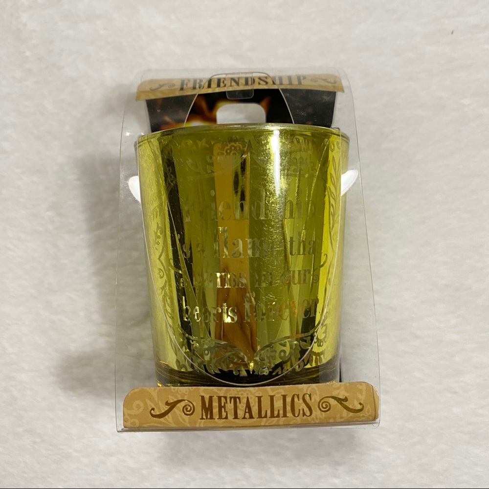 Gold Metallic Votive & Tea Light Candle Holder